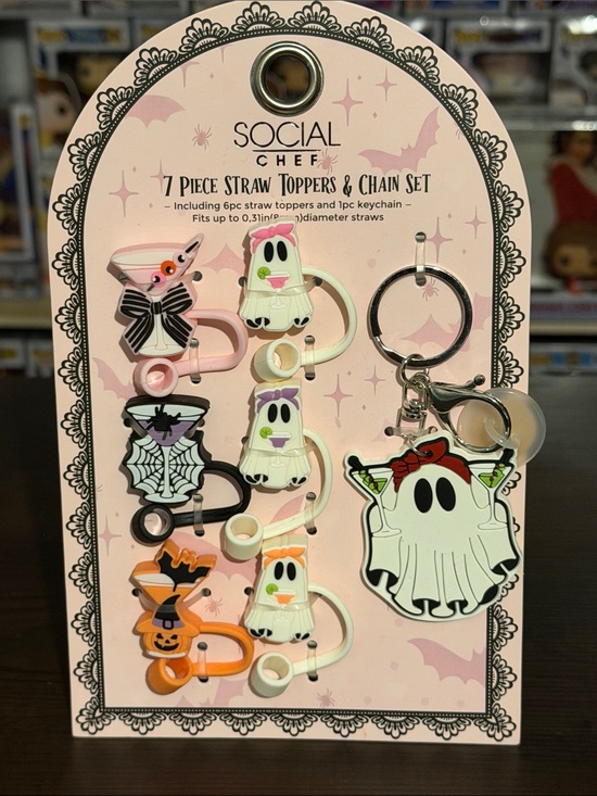 Social Chef Other - Ghostly Straw Toppers